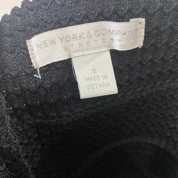 NEW YORK & COMPANY Skirt s Bandage Pencil Stretch Herringbone Vented Black - Picture 7 of 10